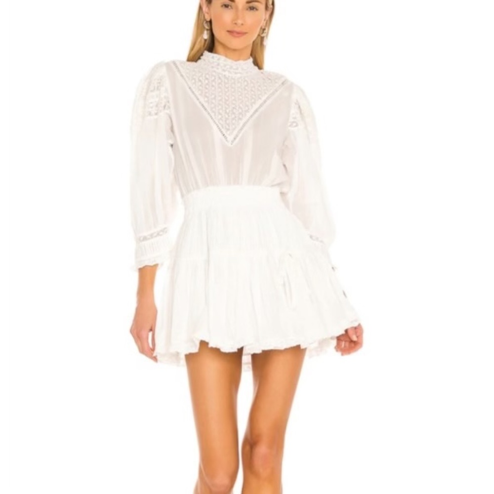 Loveshackfancy Viola Dress White